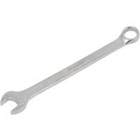 Silver Sealey combination spanner, 1-inch size, with open-end and ring-end, sleek design with engraved branding.
