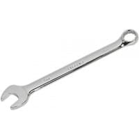 Silver Sealey CW24 combination spanner, 24mm, with open-end and ring-end, chrome finish.
