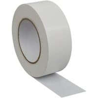White Sealey duct tape roll, 50mm wide, 50m long, with smooth surface and cardboard core.