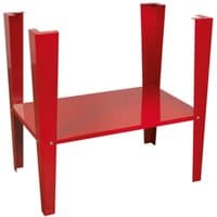 Red Sealey floor stand with four angled legs and a flat rectangular top for SB972 shot blasting cabinet.