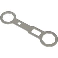 Silver Sealey Fork Cap Spanner with dual hexagonal ends and a rectangular center cutout.
