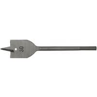 Flat wood bit by Sealey, 30mm diameter, 152mm length, silver metal with pointed tip and engraved size marking.