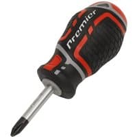 Black and red Sealey Gripmax Phillips screwdriver with ergonomic rubber grip and chrome-plated shaft.