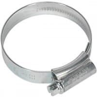 Sealey HCJ2 Hi-Grip® zinc-plated hose clip, 40-55mm diameter, silver finish, with screw adjustment mechanism.