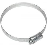 Sealey Hi-Grip zinc-plated hose clip, 80-100mm diameter, silver finish with screw adjustment, pack of 10.