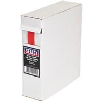 White box containing Sealey Heat Shrink Tubing Roll in red, featuring Sealey logo and product label on the side.