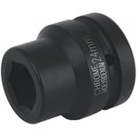 Black Sealey impact socket, 24mm, 1in square drive, with engraved size and model details on the side.