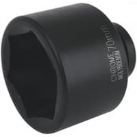 Black Sealey IS170 impact socket, 70mm, 1in square drive, with engraved size marking on the side.