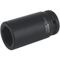 Black Sealey IS3430D deep impact socket, 30mm size, 3/4in square drive, with engraved size markings.