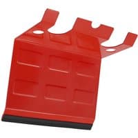 Red Sealey magnetic spray gun holder with two slots and a textured surface.