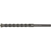 Sealey MAX28X370 SDS Max drill bit, 28mm diameter, 370mm length, with spiral flutes and pointed tip, metallic finish.