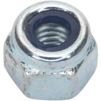 Sealey NLN5 zinc-coated M5 nylon locknut with hexagonal shape and blue nylon insert, pack of 100.