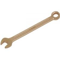 Sealey NS003 non-sparking combination spanner, 10mm, bronze finish with open and box end.