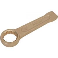 Non-sparking bronze slogging spanner with 41mm ring end and flat handle, designed for heavy-duty industrial use.