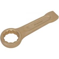 Non-sparking bronze slogging spanner with ring end, 46mm size, flat handle, and Sealey branding.