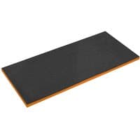 Sealey orange easy peel shadow foam, black top layer, orange base, rectangular for tool chests and cabinets.