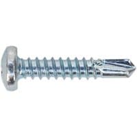 Sealey zinc plated self-drilling screw with pan head and Phillips drive, featuring a sharp, pointed tip.