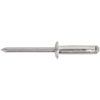 Sealey aluminium rivet with standard flange, silver, 4.8 x 23mm, pack of 200, cylindrical with flat head.