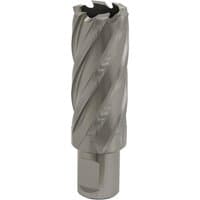 Silver Sealey Rotabor Cutter HSS, 26mm diameter, 50mm cut depth, with spiral flutes and cylindrical shank.