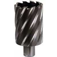 Sealey RBHSS45L Rotabor Cutter, silver HSS steel, 45mm diameter, spiral flutes, 50mm cut depth.