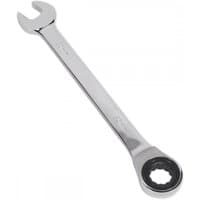 Sealey RCW30 ratchet combination spanner, 30mm, silver chrome finish with open-end and ratcheting box-end.