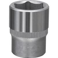 Sealey S1414 Walldrive socket, silver, 14mm, 1/4in square drive, with knurled grip and engraved markings.