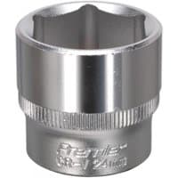 Silver Sealey Walldrive socket, 24mm size, 3/8in square drive, with knurled grip and engraved branding.