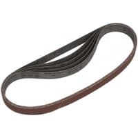 Sealey sanding belt pack of 5, 25x762mm, 60 grit, brown abrasive surface, looped design for belt sanders.