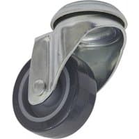 Sealey SCW250SB castor wheel with bolt hole swivel, 50mm diameter, silver metal bracket, black and gray wheel.