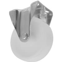 Sealey heavy-duty nylon castor wheel with fixed plate, 125mm diameter, silver metal bracket.