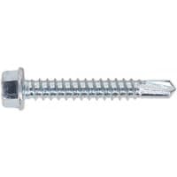 Self-drilling screw with hex head, zinc finish, 5.5 x 38mm, sharp tip, pack of 100 by Sealey.