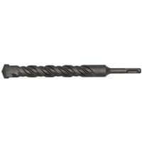 Sealey SDS Plus drill bit, 26mm diameter, 250mm length, black steel with spiral flutes and pointed tip.