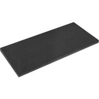 Black Sealey Easy Peel Shadow Foam, rectangular, 1200x550x50mm, textured surface, ideal for tool organization.