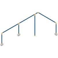 Blue Sealey Sharkbite Speedfit air supply system kit with brass connectors and three drop points, 18 meters long.