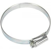 Zinc-plated hose clip by Sealey, 64-76mm diameter, silver metal band with screw adjustment, pack of 10.