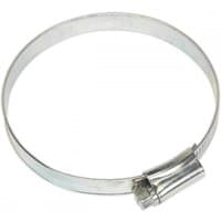 Zinc-plated hose clip by Sealey, 70-89mm diameter, silver metal band with screw adjustment, pack of 10.