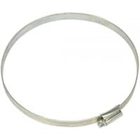 Zinc-plated Sealey hose clip, adjustable Ø140-160mm, silver finish, pack of 10, with screw mechanism.