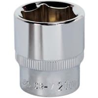 Sealey SP3820 Walldrive socket, 20mm, 3/8in square drive, fully polished silver finish with engraved size markings.
