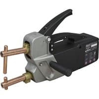 Sealey SR123 spot welder, black and silver with dual copper electrodes and ergonomic handle.