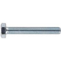 Sealey SS1070 zinc setscrew, M10 x 70mm, hex head, silver metallic finish, pack of 25.
