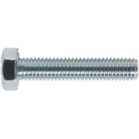 Sealey SS525 zinc setscrew M5 x 25mm, silver, hex head, pack of 50, high tensile steel grade 8.8.