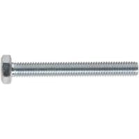 Sealey SS650 zinc-plated setscrew, M6 x 50mm, hex head, threaded shaft, pack of 50, silver finish.