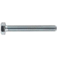 Sealey SS860 zinc setscrew M8 x 60mm, hex head, threaded shaft, silver finish, pack of 50.