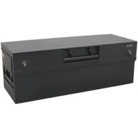 Black Sealey truck box with dual locks, central handle, and rectangular shape, measuring 1275 x 470 x 450mm.