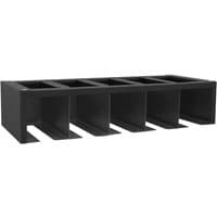 Black Sealey Superline Pro modular power tool rack with five slots and sturdy rectangular design.