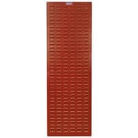 Red Sealey steel louvre panel, 500x1500mm, rectangular with multiple horizontal slots, pack of 2.