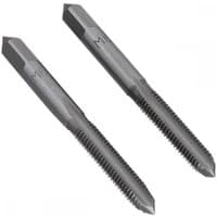Sealey TSM6 tap set, two silver steel taps with threaded shafts, M6 x 1mm, taper and plug design.