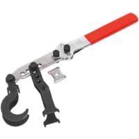 Sealey Valve Spring Compressor with red handle, black lever, and adjustable hook for OHV/OHC engines.