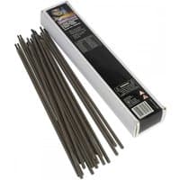 Sealey welding electrodes Ø4 x 350mm, 5kg pack, dark rods with white box, detailed label on the side.