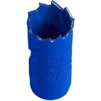 Blue Sealey HSS hole saw blade Ø20mm with jagged cutting edge and embossed text on the side.